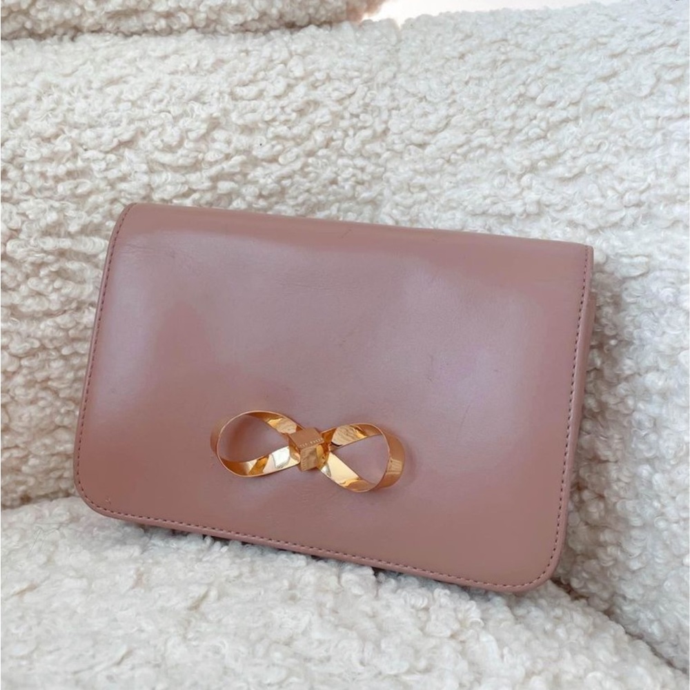 Ted Baker Leather Crossbody with Gold Bow